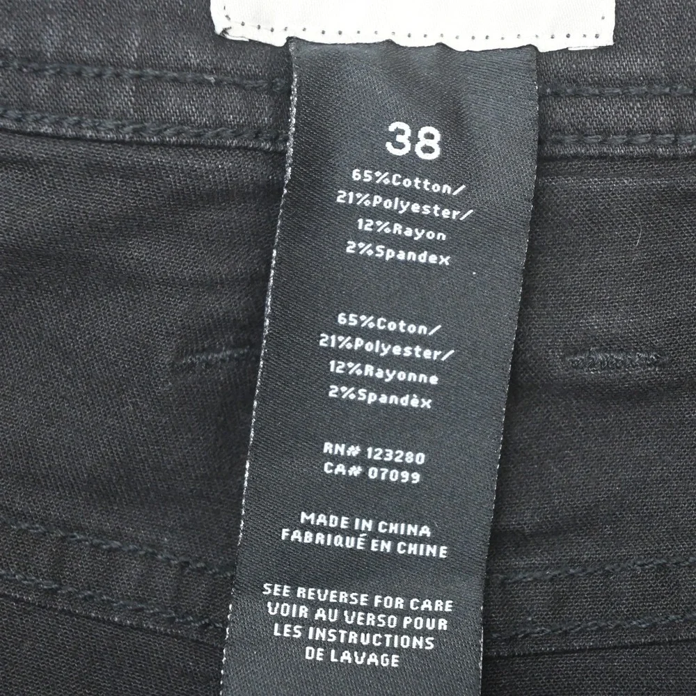 Travis Mathew 38x30 Black Featherweight Denim Slim 5 Pocket Mens Jeans